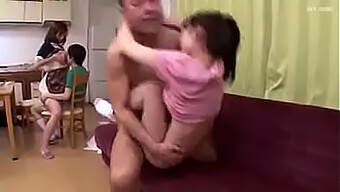 A spicy Japanese girl giving a blowjob and getting fucked